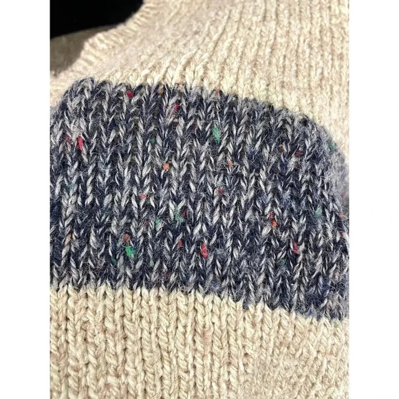 VTG Oak Tree Acrylic Chunky 90s Sweater Men's LARGE Retro Casual V-Neck - Picture 10 of 11